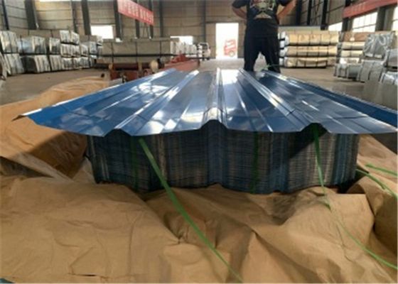 membeli 0.45mm DX51D Z120 PE Pre-dicat corrugated atap lembaran RAL9002 untuk atap industri dan perumahan online manufacture