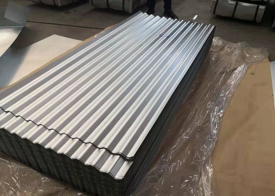 membeli 0.12mm DX51D AZ275 Galvalume Lembar atap bergelombang dengan lebar efektif 800mm untuk bangunan Cladding online manufacture